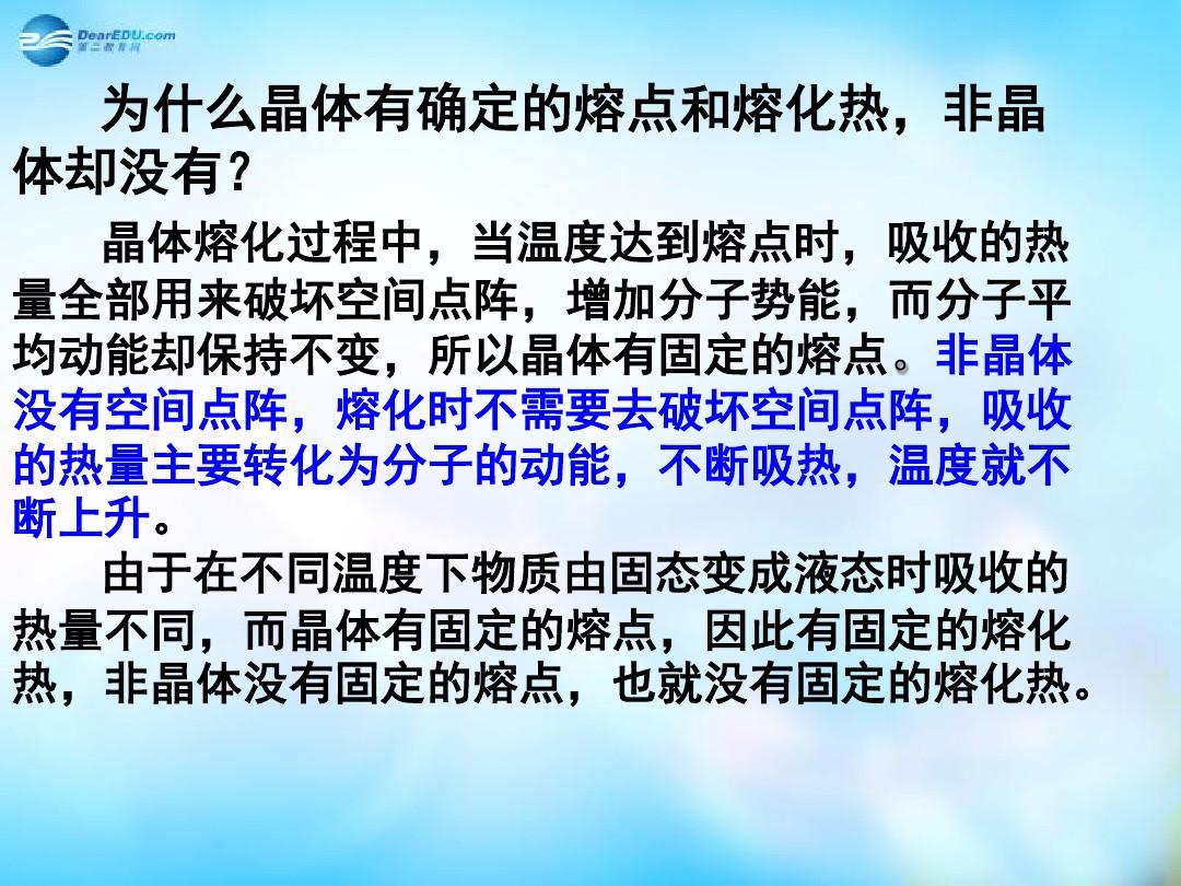 晶体熔化图像特点_熔化和凝固的条件特点_熔化与凝固