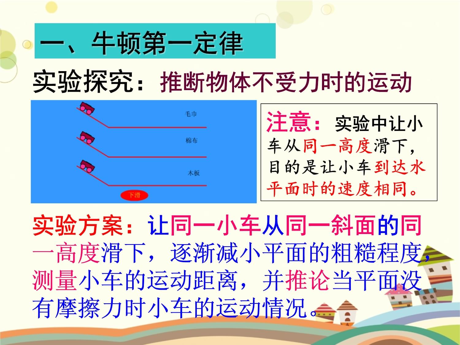牛顿第一定律教学_人教a版高中数学必修4_人教a版高一数学必修2教案