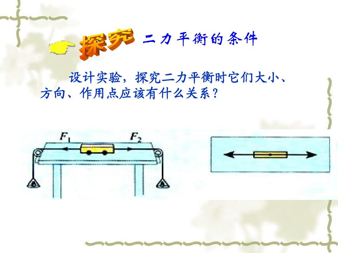 力的平衡教学视频_平衡力ppt_物理二力平衡评课意见