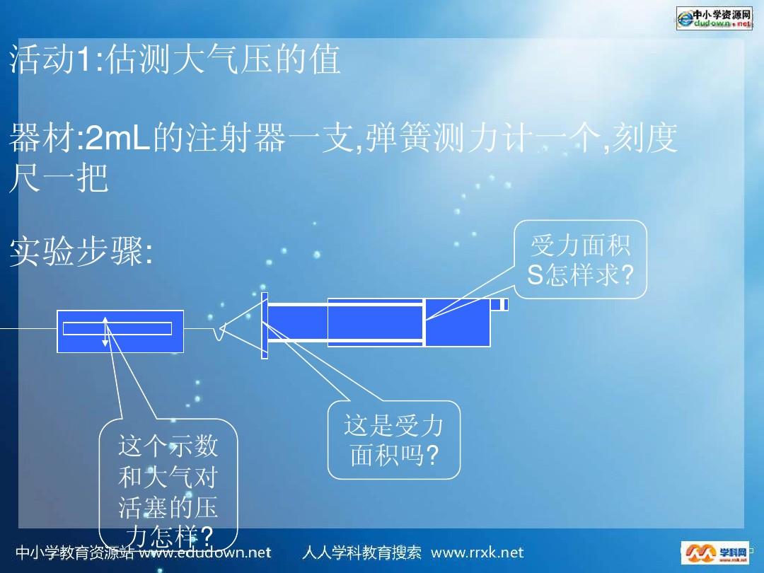 大气压强教学流程设计_大气压强教案设计_大气压强教学目标