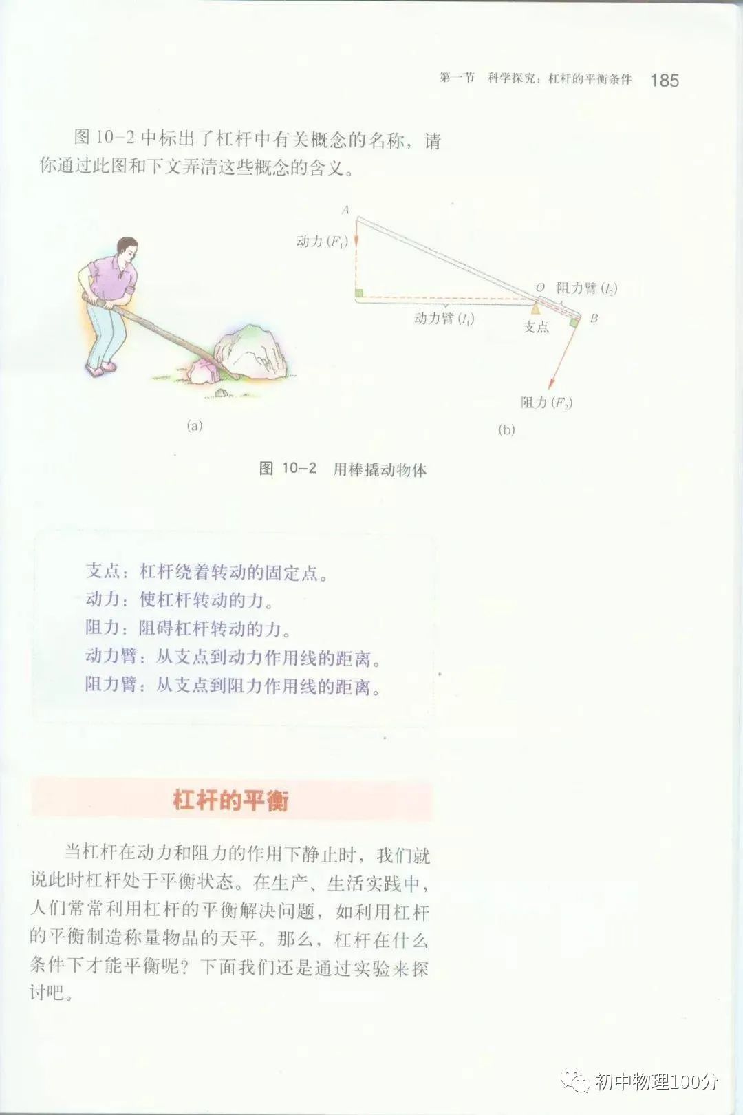 初中物理杠杆平衡