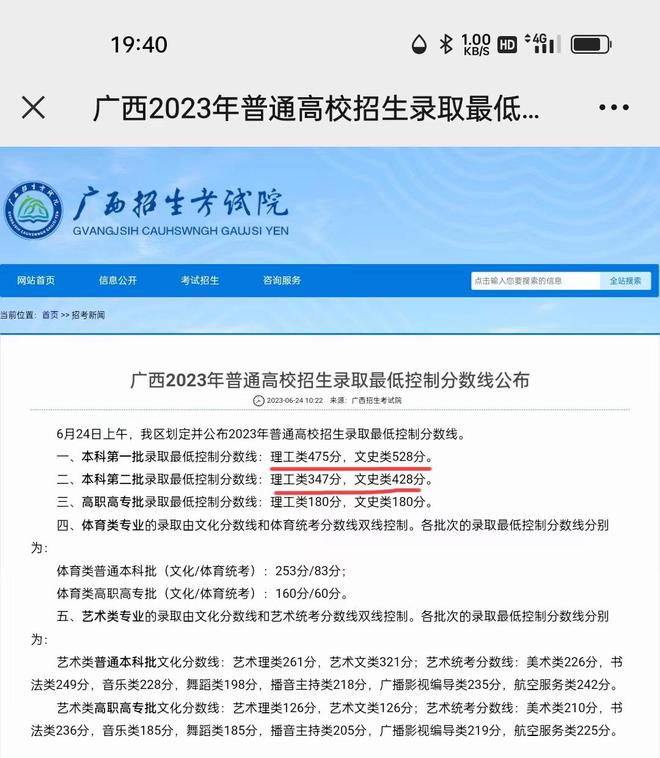 高考各大学录取分数线