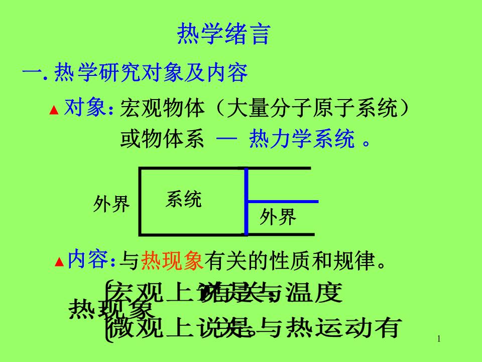 温度表示物体的
