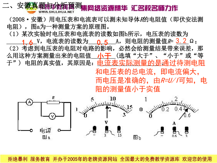2012中考物理复习专题：多种方法测电阻5