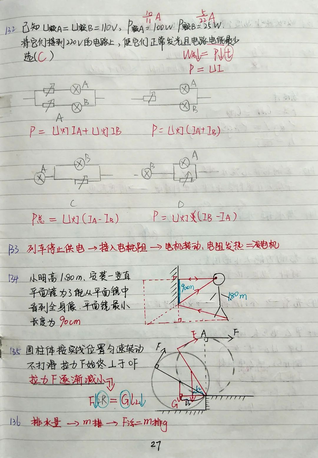 初中物理成绩