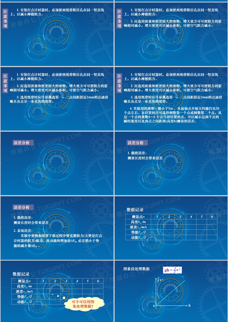 实验验证机械能守恒定律课件PPT模板no.5