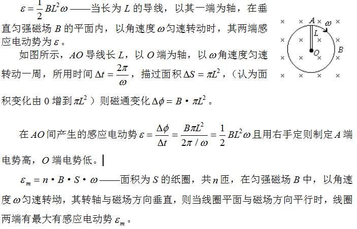高中物理知识点：电磁感应
